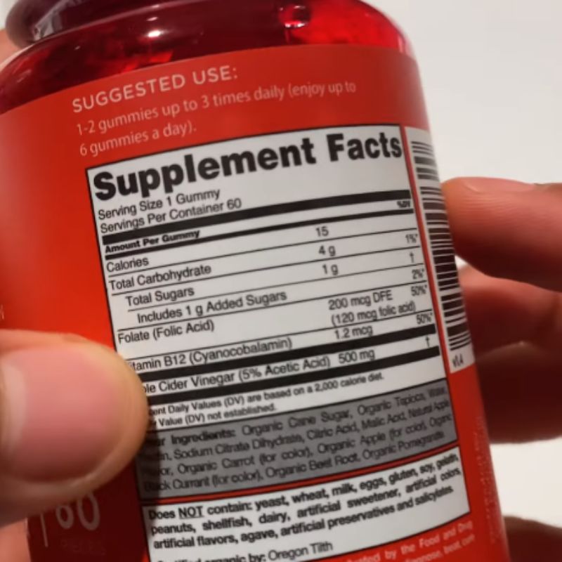 Awesome Goli Apple Cider Vinegar Gummies Review 1 Ingridents Of Goli Apple Cider Vinegar Gummies.